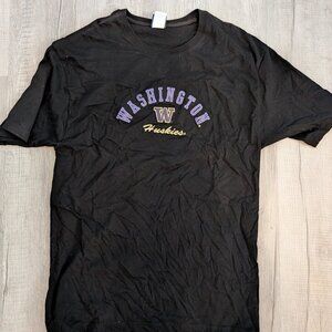 OVB Washington Huskies Graphic T Shirt Size 2XL Black Purple Short Sleeve